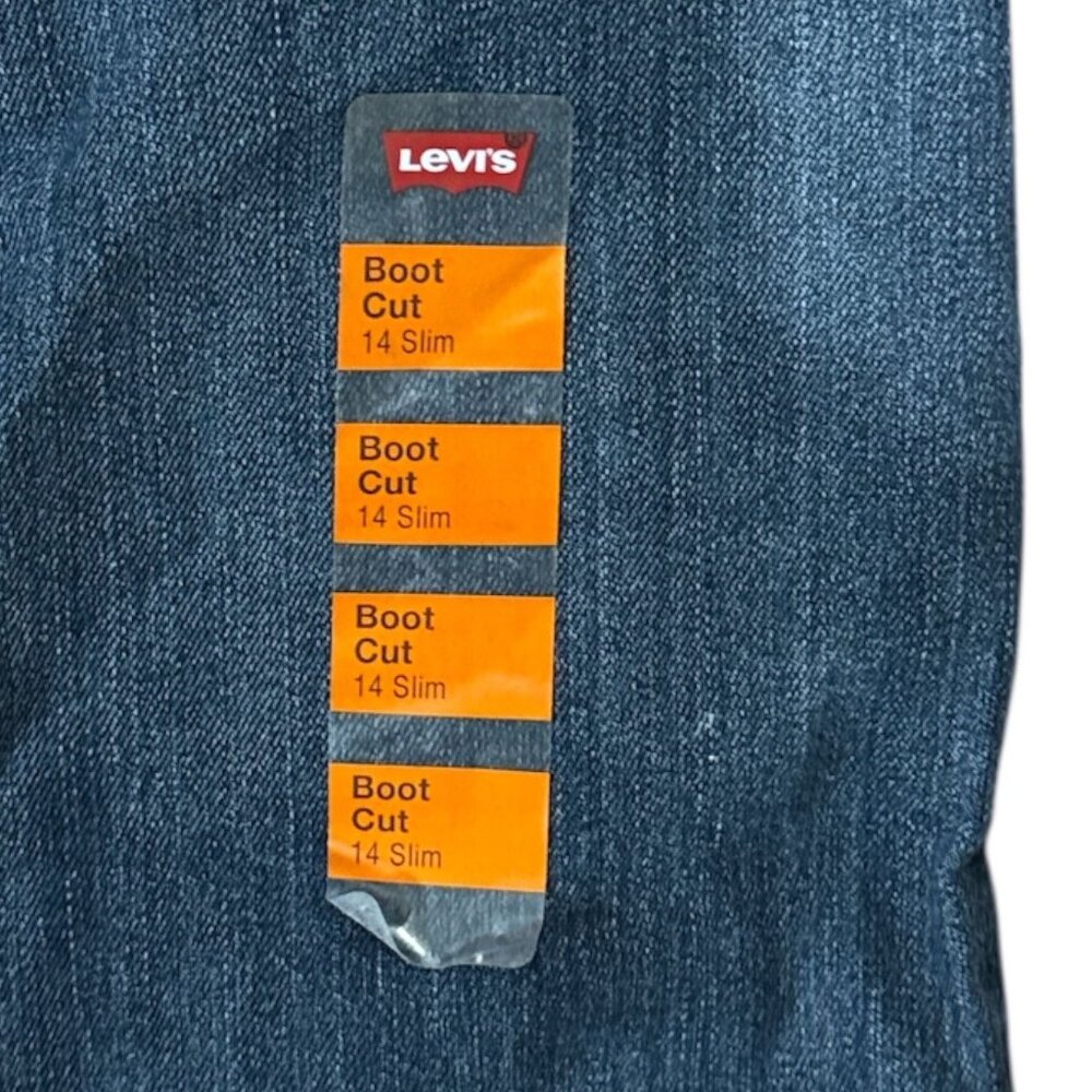 NEW Levis Bootcut Jeans Girls 14 Slim Dark Wash Denim Kids Stretch Summer Style - Picture 12 of 12